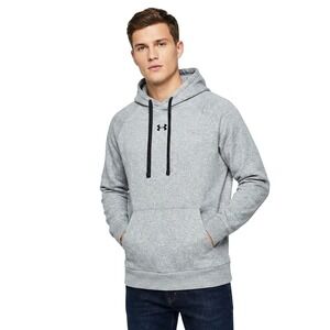 Under Armour Men Loose Gray Hoodie Sweatshirt XL Raglan Sleeve Kangaroo Pocket